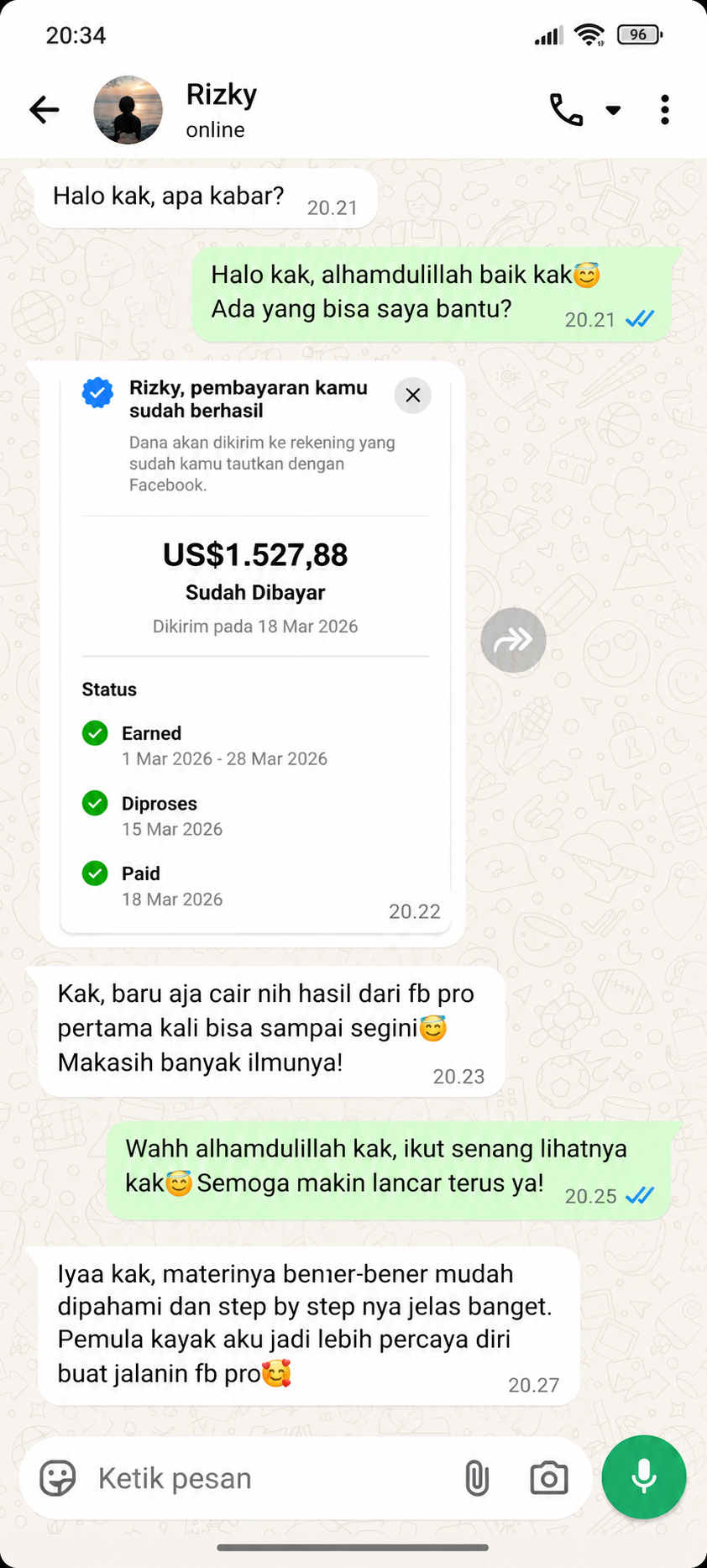 Testimoni FB Pro Rizky
